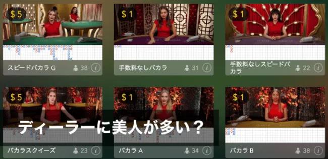 ライブカジノディーラーに美人が多い?