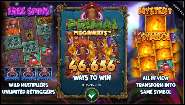 勝てない時にはこれ!Primal Megaways(プライマル・メガウェイズ)がおすすめ!